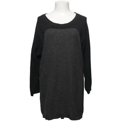 Strickpullover (Schwarz, Grau) von Velour Polyamid, Wolle