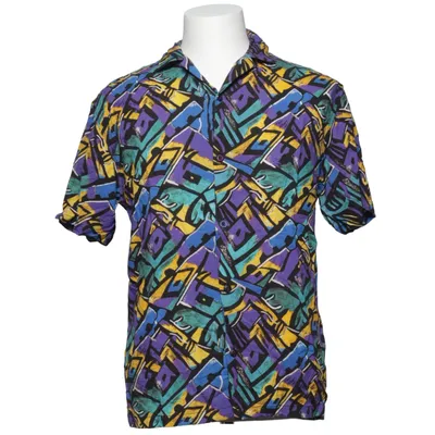 Korte mouwen shirt (Blauw, Meerkleurig) van Pull & Bear Viscose