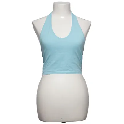 Haltertop (Turquoise) van Divided by H&M Katoen, Elastaan