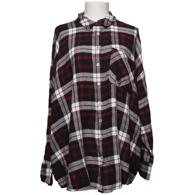 Flanellskjorta (Svart, Röd, Vit) från Primark Cares Bomull, Viskos