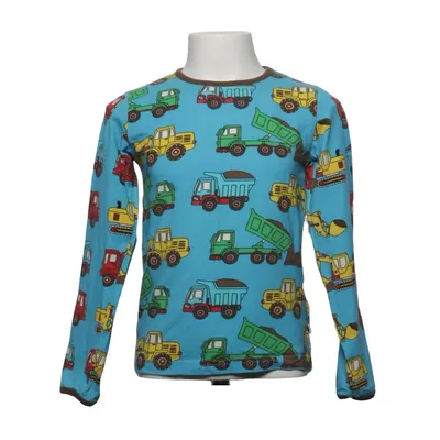 Långärmad t-shirt (Blå, Flerfärgad) från Småfolk Elastan, Ekologisk bomull