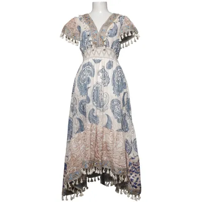 Maxi dress (Blue, Beige, Multicolored) from Chamer Cotton, Polyester, Viscose