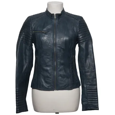 Leather jacket (Blue) from Transmission Leather, Polyester