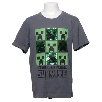 T-shirt (Grå, Grön) från Minecraft Bomull