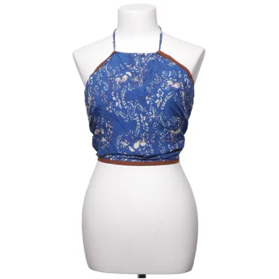 Haltertop (Blauw, Wit, Bruin) van Zara