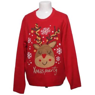 Julesweater (Rød, Flerfarvet) fra Inextenso Akryl, Metallfiber, Polyester