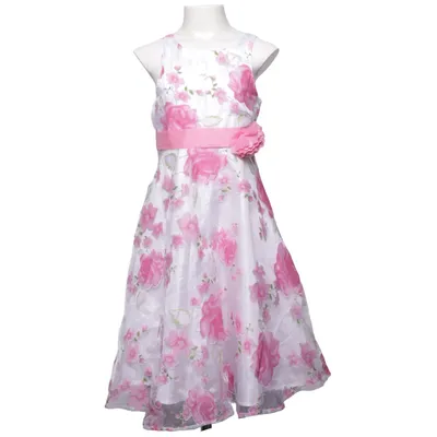 Bloemenmeisjes jurk (Wit, Roze) van Bonprix Katoen, Polyester