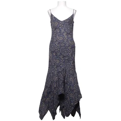 Långklänning (Blå, Flerfärgad) från Lauren Ralph Lauren Polyester, Silke