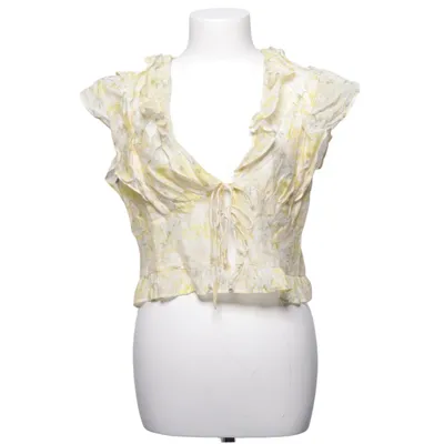 Top (Yellow, Multicolored) from H&M Lyocell, Polyamide, Linen