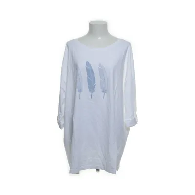 T-shirt (Vit, Blå) från Sheego Bomull