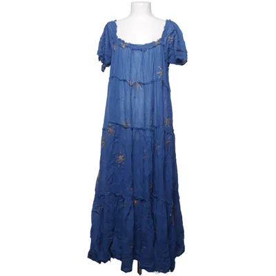 Robe longue (Bleu, Or) de Q Coton