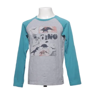 Langærmet t-shirt (Grå, Blå) fra Lamino Bomuld, Elastan