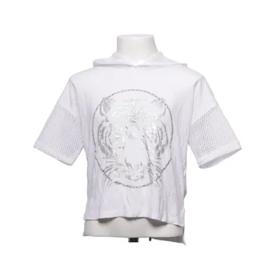 Kortærmet Hættetrøje (Hvid, Sølv) fra Bluezoo Elastan, Polyester, Viscose