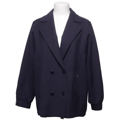 Pea coat (Blue) from Hettemarks Polyester, Wool