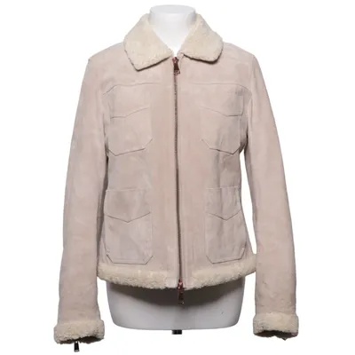 Shearling jas (Beige) van Freaky Nation Imitatiebont, Leer