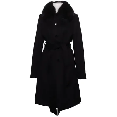 Kappa (Svart) från Skinnwille Kashmir, Rävpäls, Polyester, Viskos, Ull