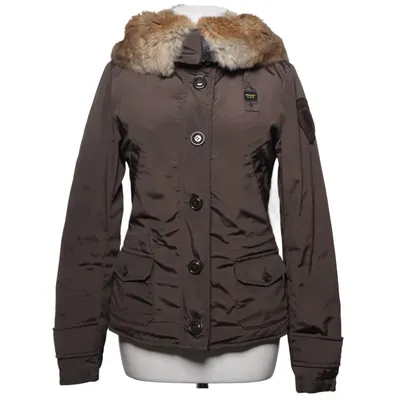 Down jacket (Gray) from Blauer Down, Polyester, Rabbit fur