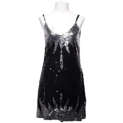 Klänning (Svart, Silverfärgad) från Maner Polyester