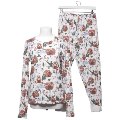 Pyjamas (Vit, Flerfärgad) från Polarn O. Pyret Elastan, Ekologisk bomull