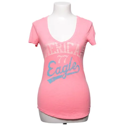 T-shirt (Pink, Blå) fra American Eagle Outfitters Bomuld, Polyester