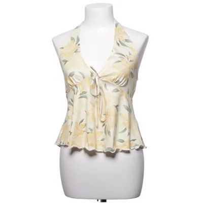Halternecktopp (Gul, Grön, Vit) från Shein Elastan, Polyester