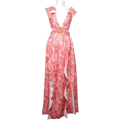 Maxi jurk (Rood, Meerkleurig) Polyester