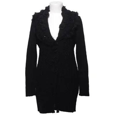 Cardigan (Black) from Only Fashion Acrylic, Rabbit fur, Wool