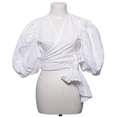 Wrap blouse (White) from Ganni Organic cotton