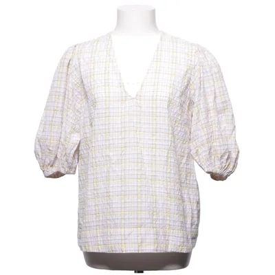 Top (Gul, Blå, Hvid) fra Ganni Økologisk bomuld, Polyamid, Genanvendt polyester