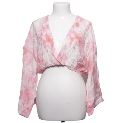 Wrap top (Pink, White) from Zara Polyamide, Viscose