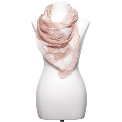 Shawl (Beige, White) from Massimo Dutti