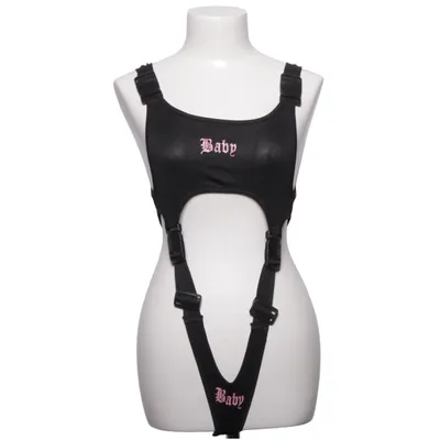 Body (Black bodysuit, cut out bodysuit, harness bodysuit, strappy bodysuit, adjustable straps, buckle bodysuit, alternative fashion, gothic fashion, darkwear, cyber aesthetic, rave outfit, festival wear, EDM fashion, clubwear, techno outfit, pole dance outfit, dancewear, performance outfit, lingerie bodysuit, statement bodysuit, sexy body, body harness, minimalist fashion, streetwear, Y2K fashion, TikTok fashion, viral fashion, Instagram style, edgy fashion, goth aesthetic, e girl fashion, cosplay outfit, futuristic fashion, one piece bodysuit, women's fashion, size M, adjustable fit, unique design, fashion statement, black outfit, festival clothing, night out outfit, alternative clothing, gift idea, eye catching, premium look, trendy fashion, bodywear, club fashion, rave clothing.)
