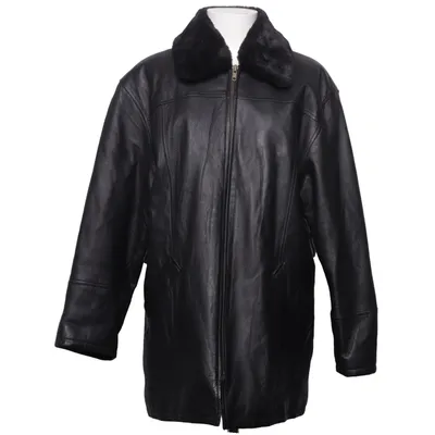 Leather coat (Black) from Rossetti Leather, Polyester
