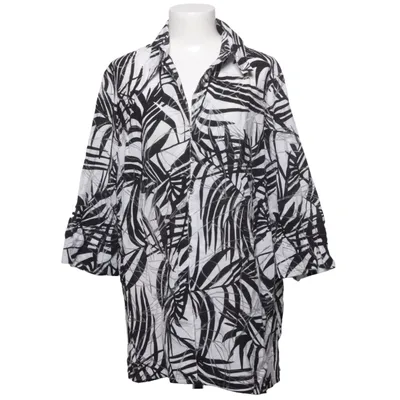 Short sleeve shirt (Black, White) from Walbusch Linen, Polyamide, Viscose