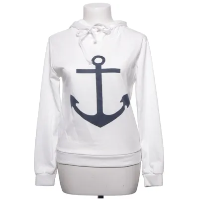 Capuchon sweater (Wit, Blauw) van Ziranmei Katoen, Polyester