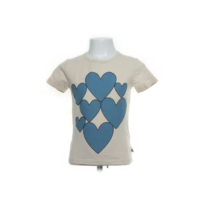 T-shirt (Beige, Blå) från Carlijnq Elastan, Ekologisk bomull