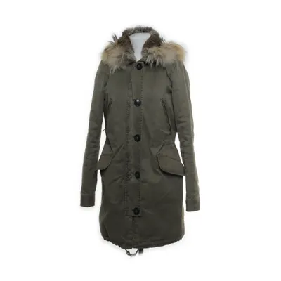 Parka (Green) from Blonde No.8 Cotton, Elastane, Polyester, Rabbit fur