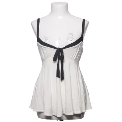 Tank Top (White, Black) from Moda International Elastane, Modal