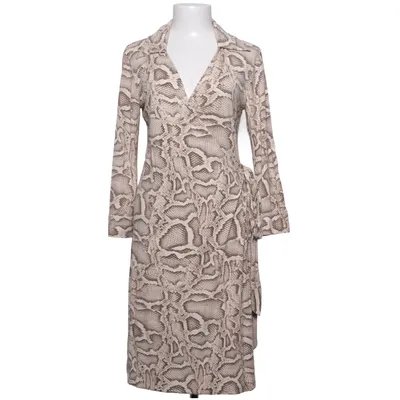 Omlottklänning (Beige, Brun) från Vera Velour Elastan, Viskos