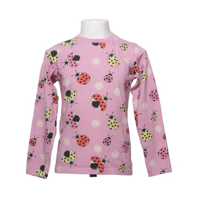 Langærmet t-shirt (Pink, Flerfarvet) fra Småfolk Elastan, Økologisk bomuld