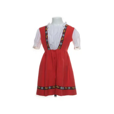 Dirndl (Röd, Vit, Flerfärgad) Bomull, Polyester