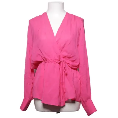 Slå-om bluse (Pink) fra Custommade Silke, Viscose