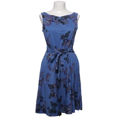 Robe (Bleu, Multicolore) de Lady Vintage Coton, Élasthane
