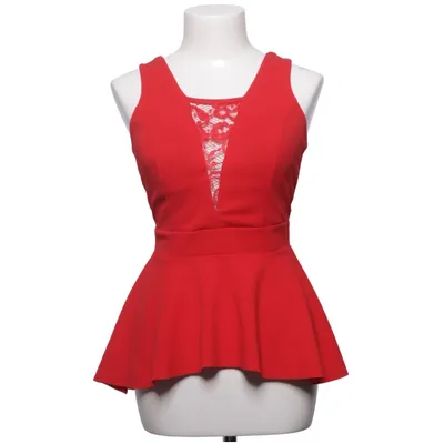 Peplum top (Red) from Zuiki Elastane, Polyamide, Polyester, Viscose