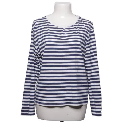 Long sleeve T-shirt (Blue, White) from Monki Cotton, Modal