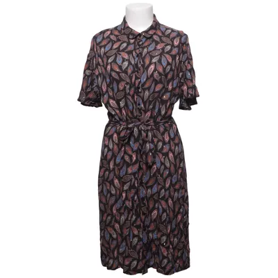 Shirt dress (Black, Multicolored) from Aako Cotton, Viscose