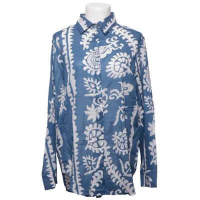Chemise (Bleu, Blanc) de Mango Coton