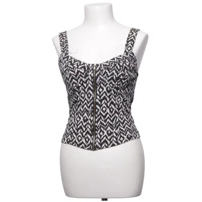 Crop top (Zwart, Wit) van Look Katoen, Elastaan