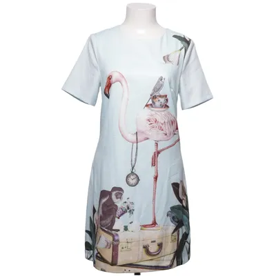 Robe (Bleu, Multicolore) de Yumi Élasthane, Polyester