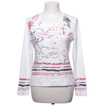 Langærmet t-shirt (Hvid, Flerfarvet) fra Signature Experience Bomuld